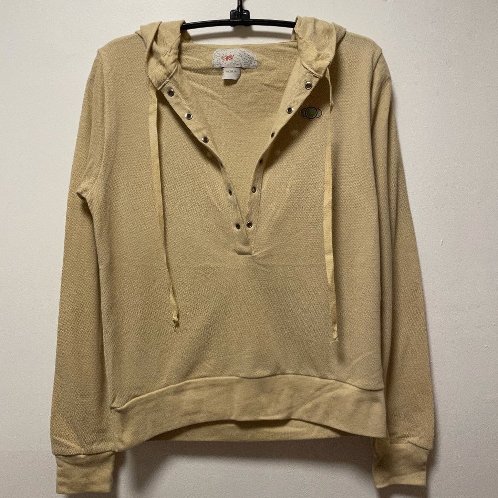 Stussy Girls Globe Hoodie – Khaki Size M NWOT